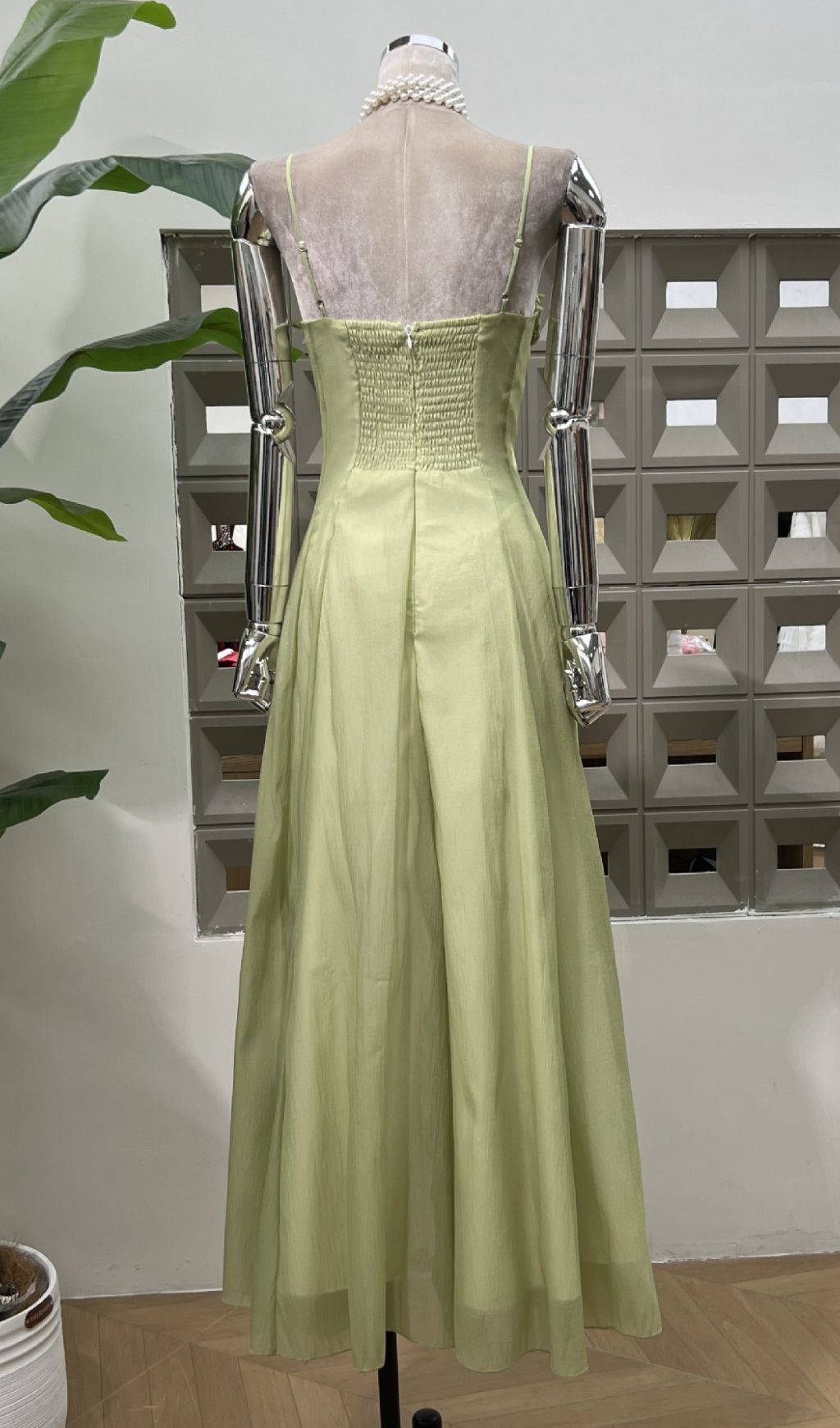 Fala Green Strappy Maxi Dress Flowering Girl