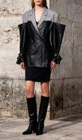 Ianthe PU Leather Jacket Flowering Girl
