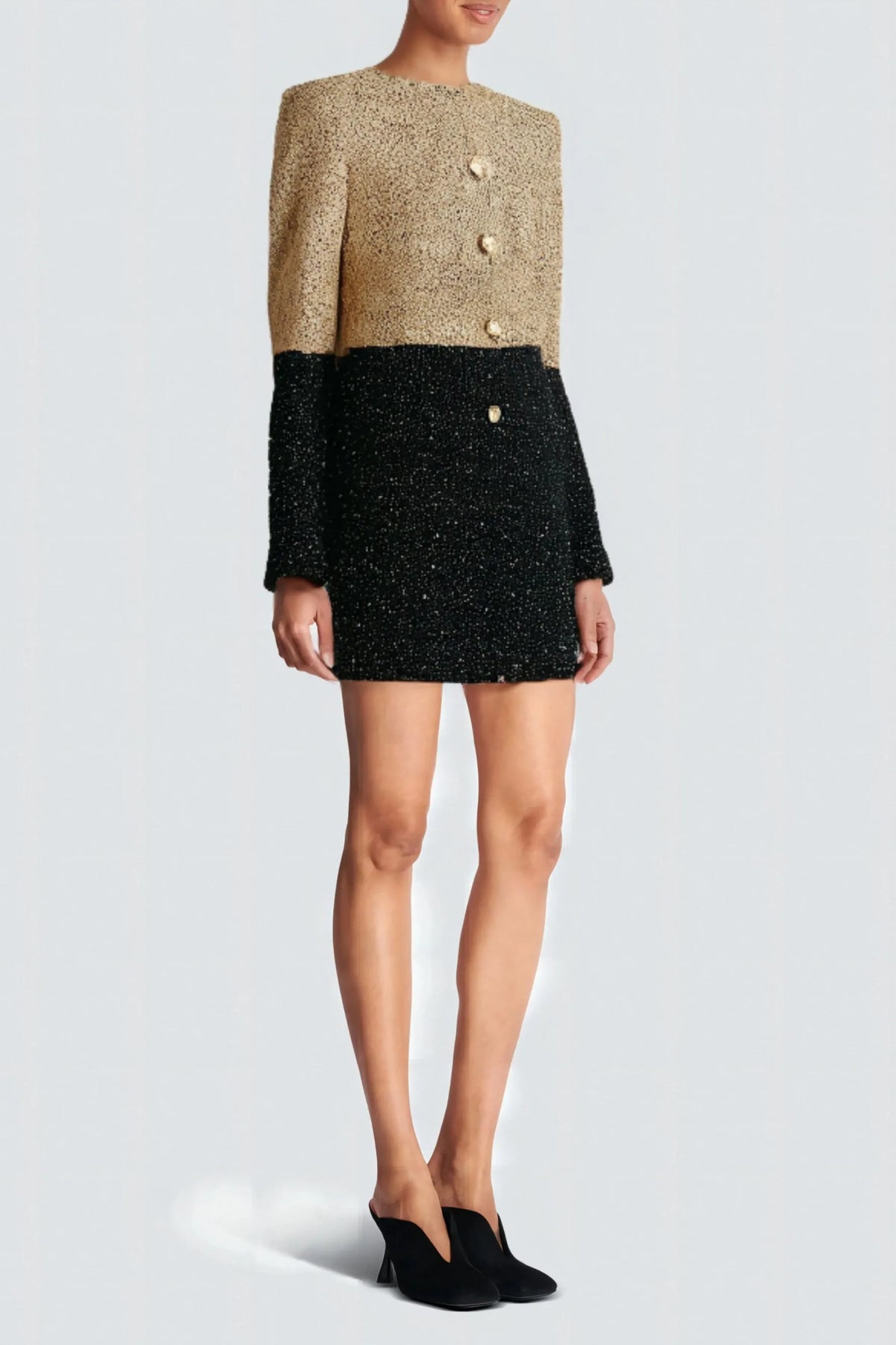 Gabbi Sequinned Tweed Jacket & Skirt Matching Set Flowering Girl