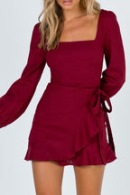 Long Sleeve Villa Mini Dress Flowering Girl