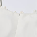 Janan White Flower Midi Dress Flowering Girl
