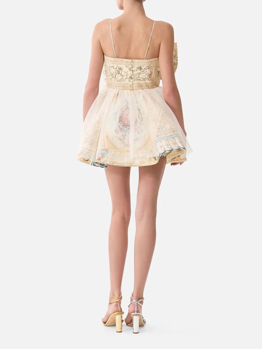 Michela Bow-Front Mini Dress Flowering Girl