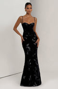 Nefertiti Maxi Dress - Black Flowering Girl