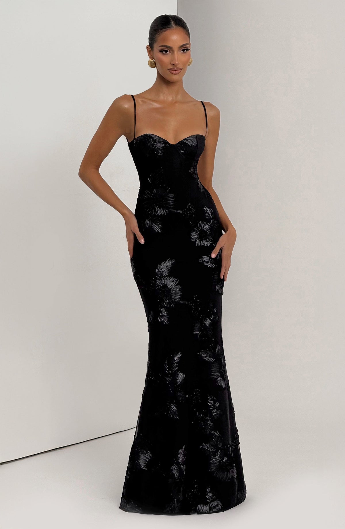 Nefertiti Maxi Dress - Black Flowering Girl