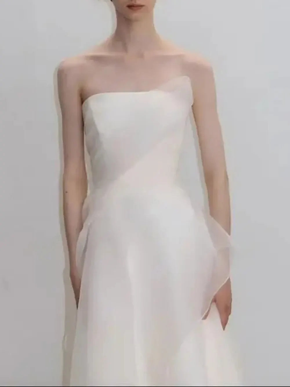 Lyuba Black French Lightweight High-End Strapless Slim Fit Simple Maxi Dress Flowering Girl