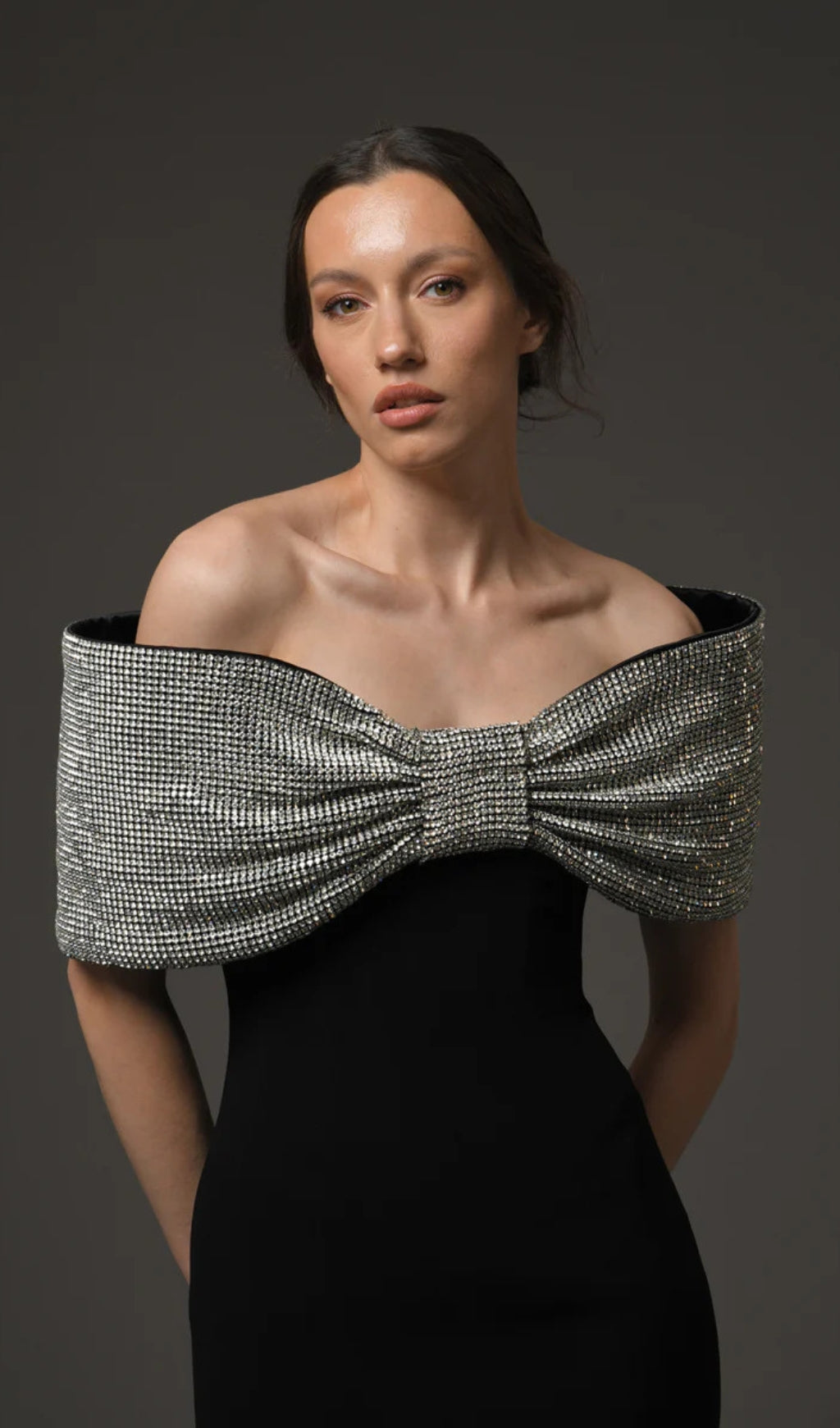Dosia Black Bow Diamond Maxi Dress Flowering Girl