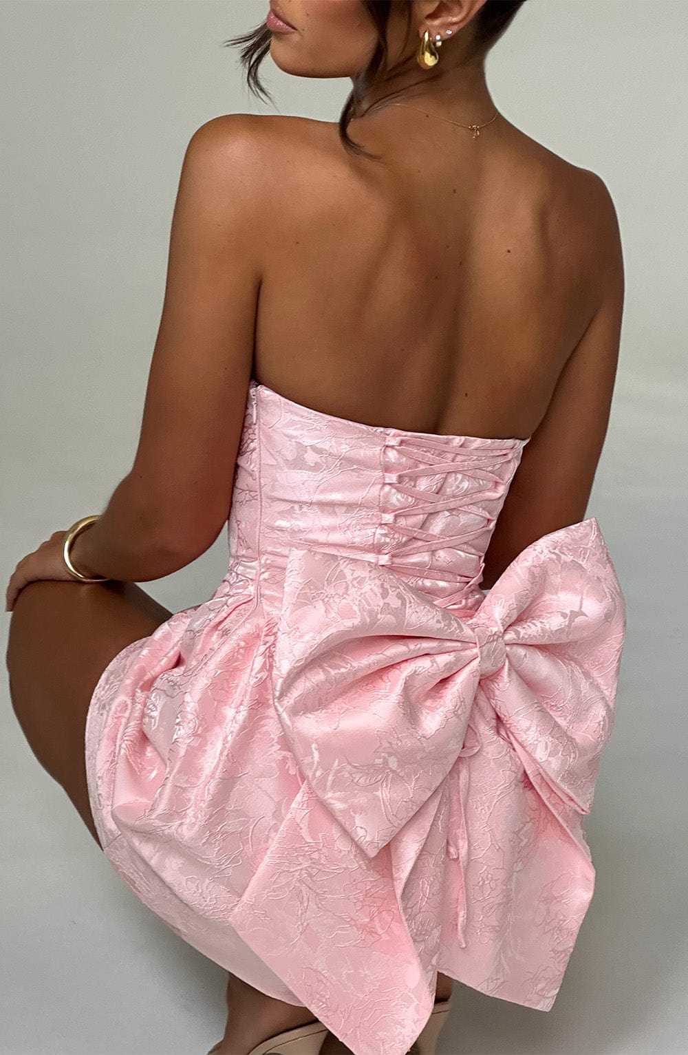 Elenora Mini Dress - Blush Flowering Girl