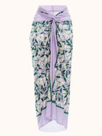 Cally Halterneck Swimwear Two Piece Set In Lilac Flowering Girl