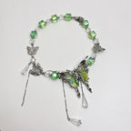 Khloe Teardrop Tassel Butterfly Necklace Flowering Girl