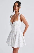 Antonella Mini Dress - Multi Floral Print Flowering Girl
