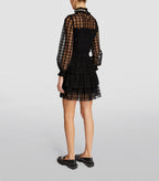 LACE MINI DRESS IN BLACK Flowering Girl