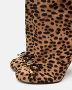 Kasi Bow Leopard Boots Flowering Girl