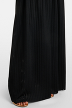 Deasa Strapless Belted Knit Maxi Dress - Black Flowering Girl