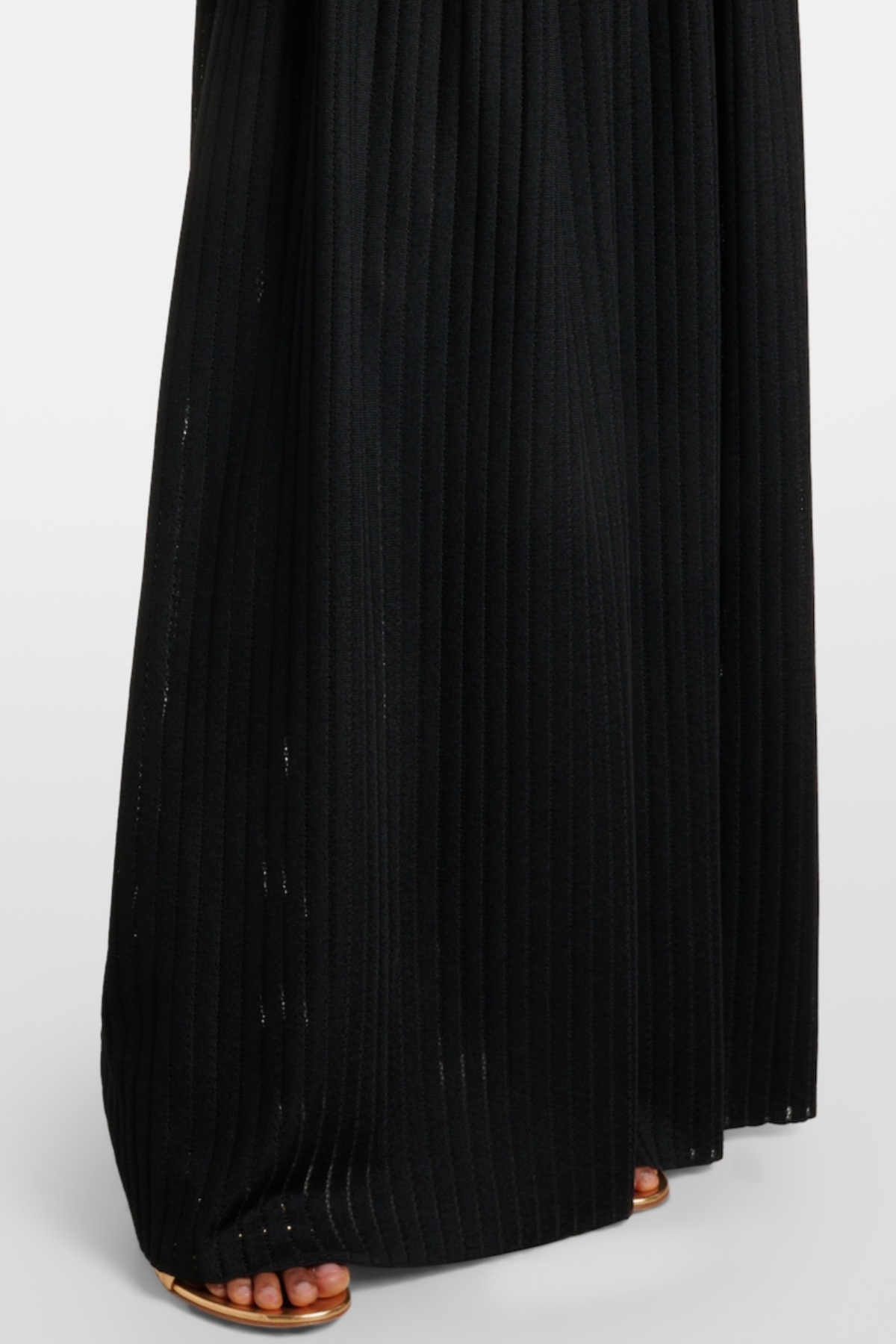 Deasa Strapless Belted Knit Maxi Dress - Black Flowering Girl
