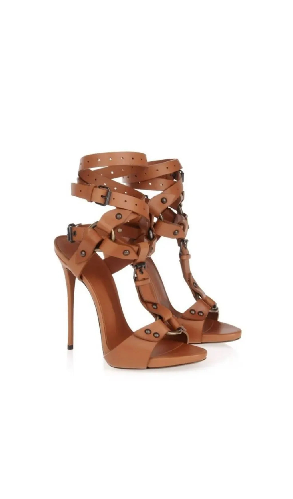 Diogenia Leather Buckle Sandals Flowering Girl