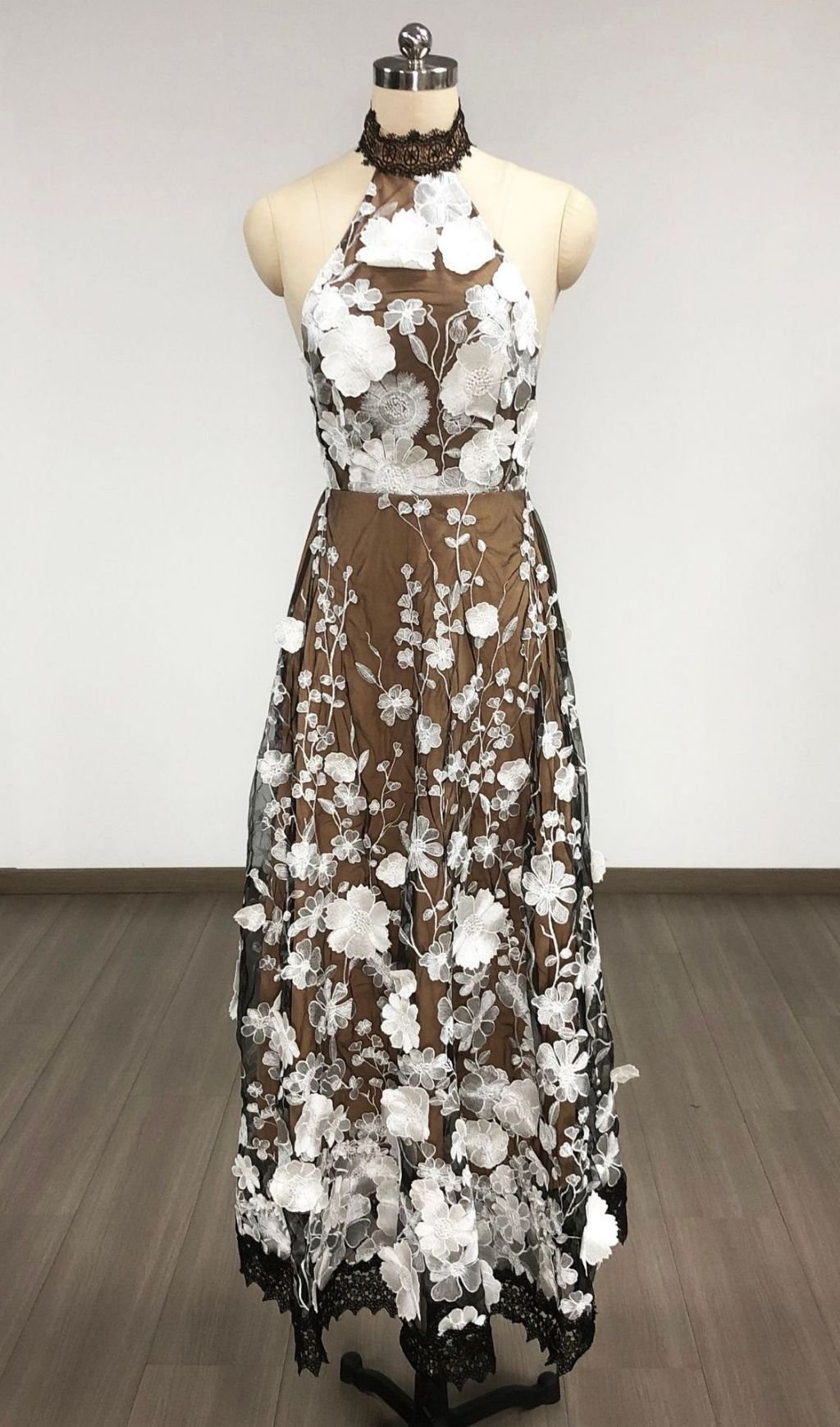 Karisma Halter Flower Maxi Dress Flowering Girl