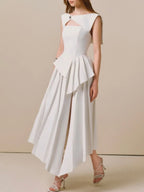 Mair Irregular Hem Midi Dress Flowering Girl
