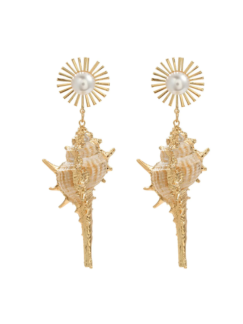 Hoshi Pearl Conch Earrings Flowering Girl