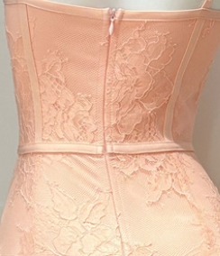 Light Pink Floral Lace Bodycon Dress Flowering Girl
