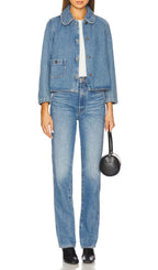 Harmoni Denim Jacket Flowering Girl