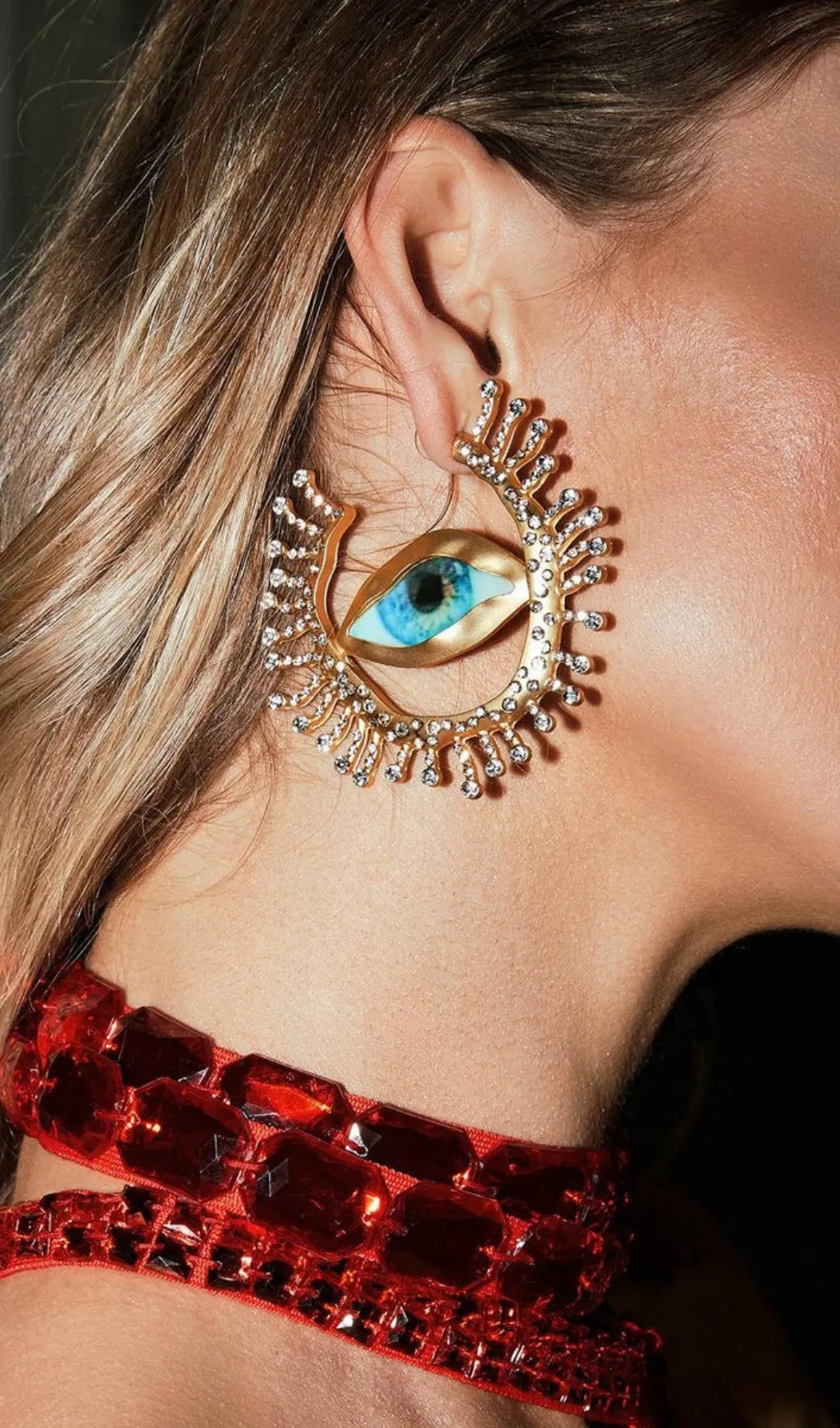 Ariella Crystal Heterochromia Earrings Flowering Girl