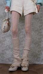White Tights & Loose Socks Set Flowering Girl