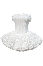 Strapless Petal Floral Corset A Line Dress Flowering Girl