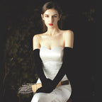 Black Velvet Gloves Flowering Girl