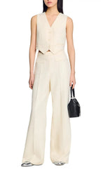 Tweed Rhinestone Trousers Flowering Girl