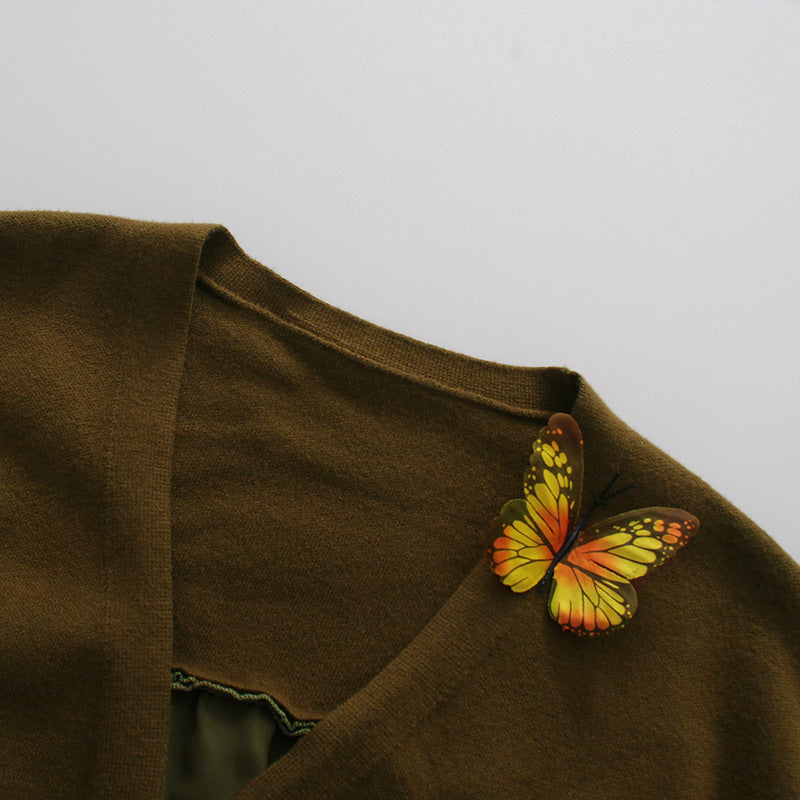 Mikaela Patchwork Butterfly Sweater Flowering Girl