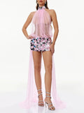 Genet Halterneck Tulle Acrylic Dress Flowering Girl