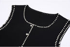 Fatin Black Knit Beaded Cardigan & Midi Dress Flowering Girl