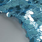 Carlin Sequin Deep V Strapless Maxi Dress In Blue Flowering Girl