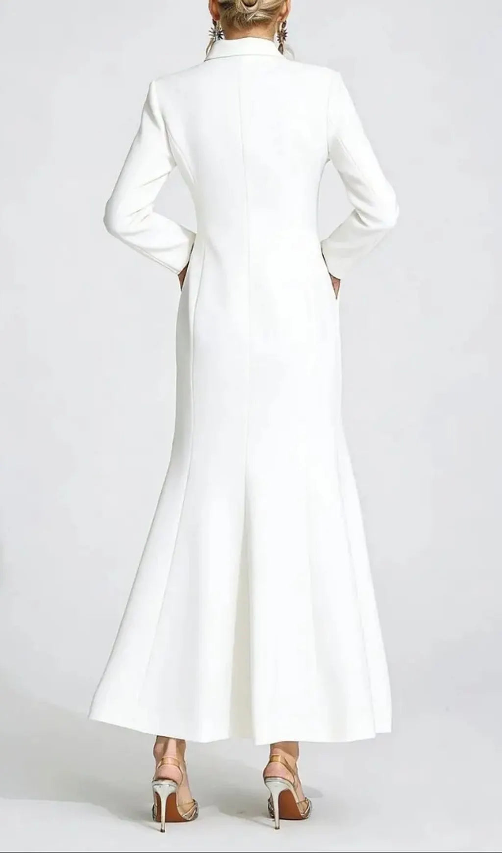 Simona White Diamond Embellished Maxi Dress Flowering Girl