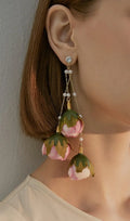 Aisha Imitation Rose Tassel Earrings Flowering Girl
