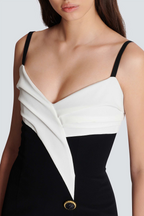 Bruna Two-Tone Split Maxi Bandage Dress Flowering Girl