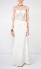 Ilena White Corset Skirt Set Flowering Girl