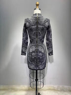 graphic-print fitted mini dress Flowering Girl