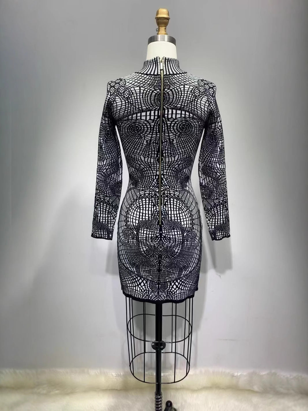 graphic-print fitted mini dress Flowering Girl