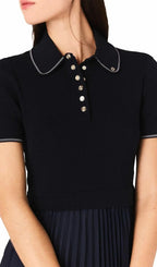 Short Pleated Polo Dress Flowering Girl
