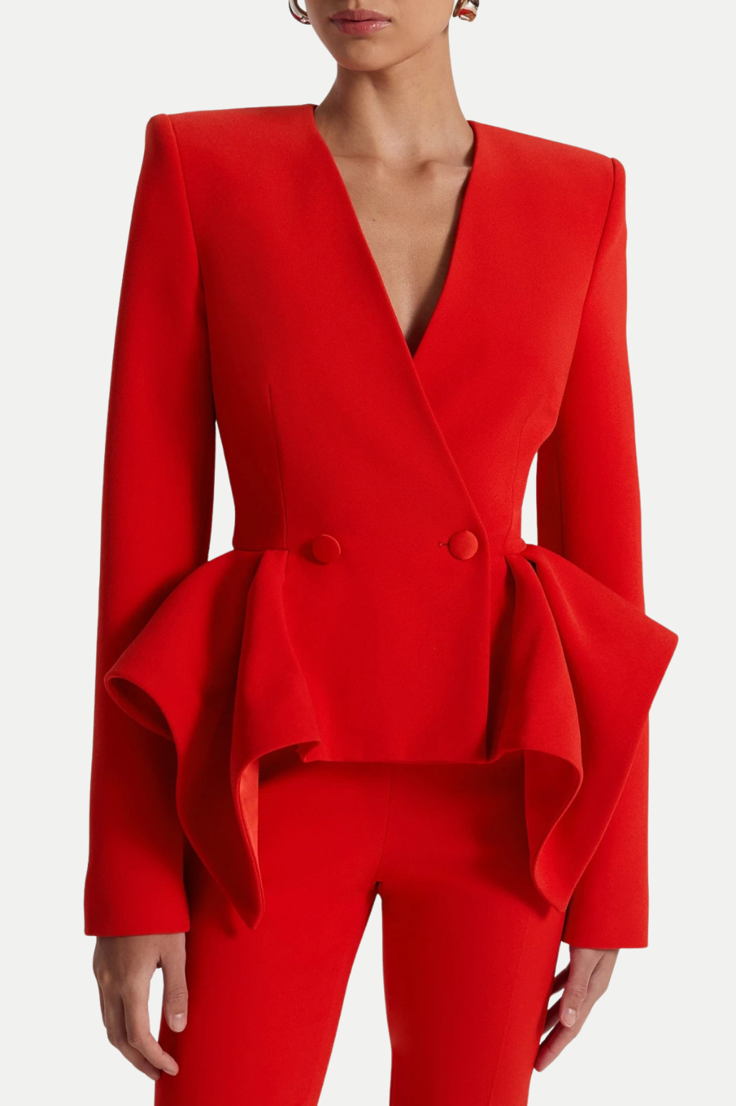 Audith Ruffled Blazer Two Piece Set Flowering Girl