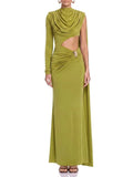 Ruvessa Cutout Draped Maxi Dress Flowering Girl