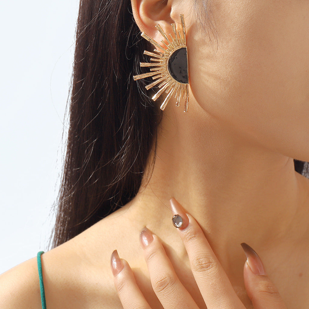 Creative Geometric Earrings Flowering Girl
