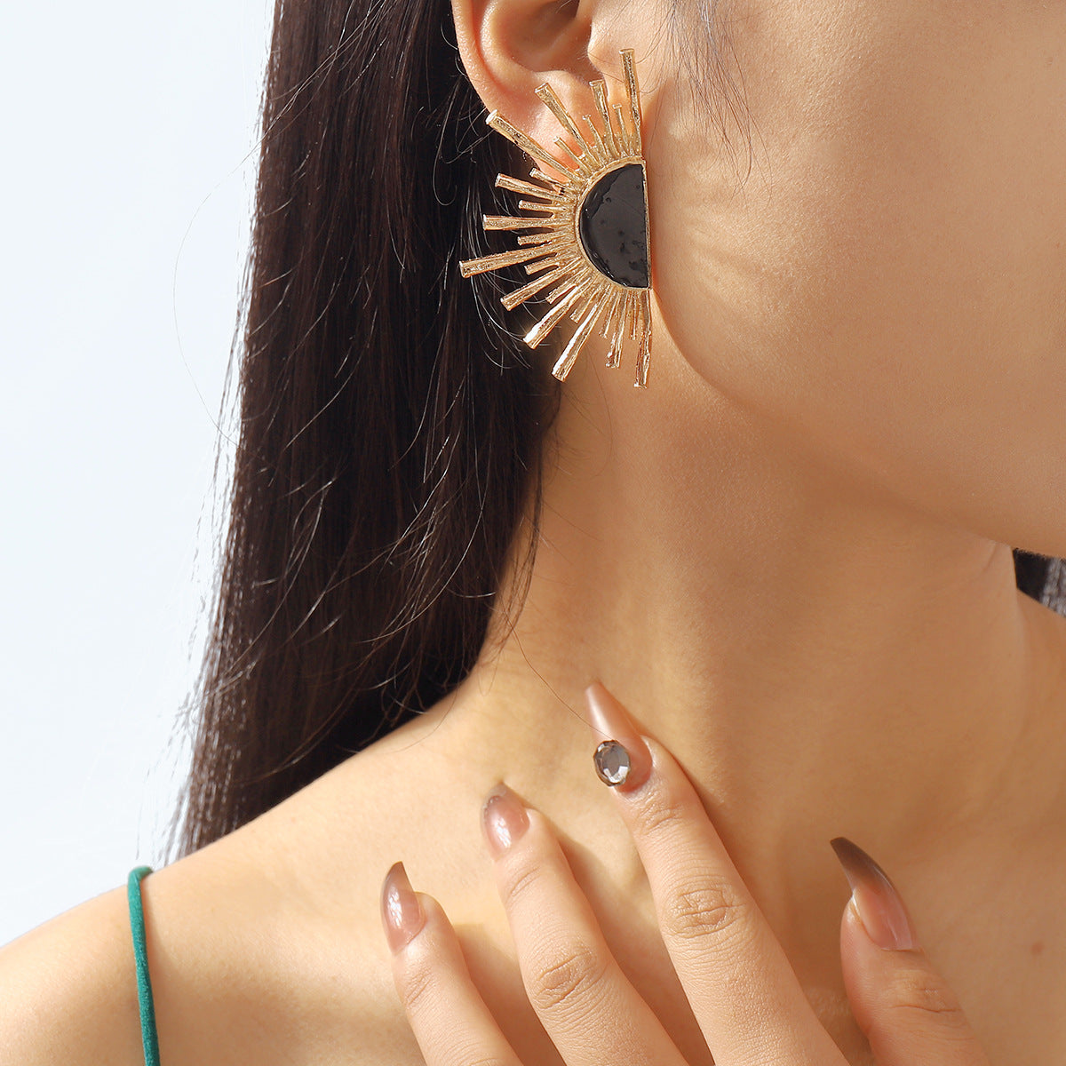 Creative Geometric Earrings Flowering Girl