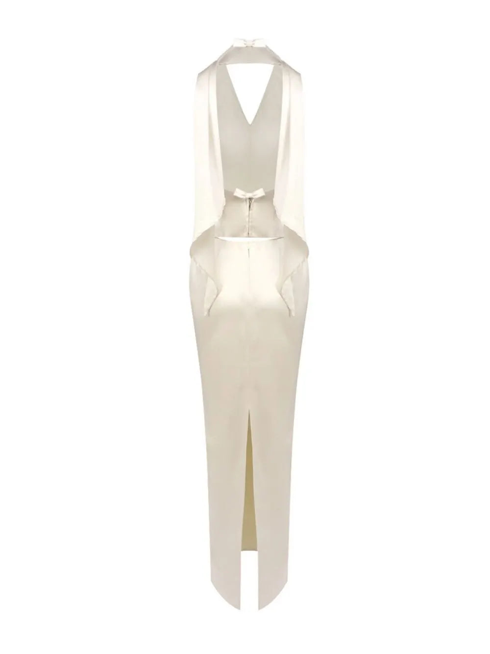 Marita Satin Halter Top & Maxi Skirt Set Flowering Girl