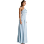 Halter Satin Flowy Maxi Dress Flowering Girl