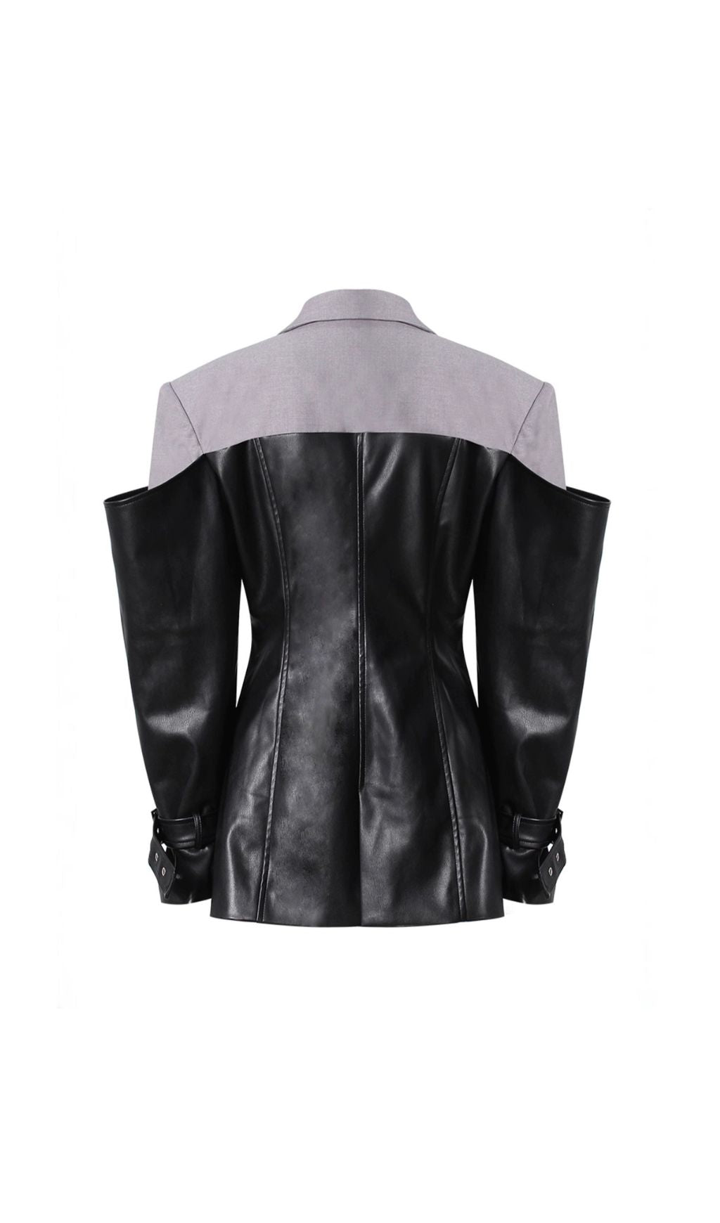 Ianthe PU Leather Jacket Flowering Girl