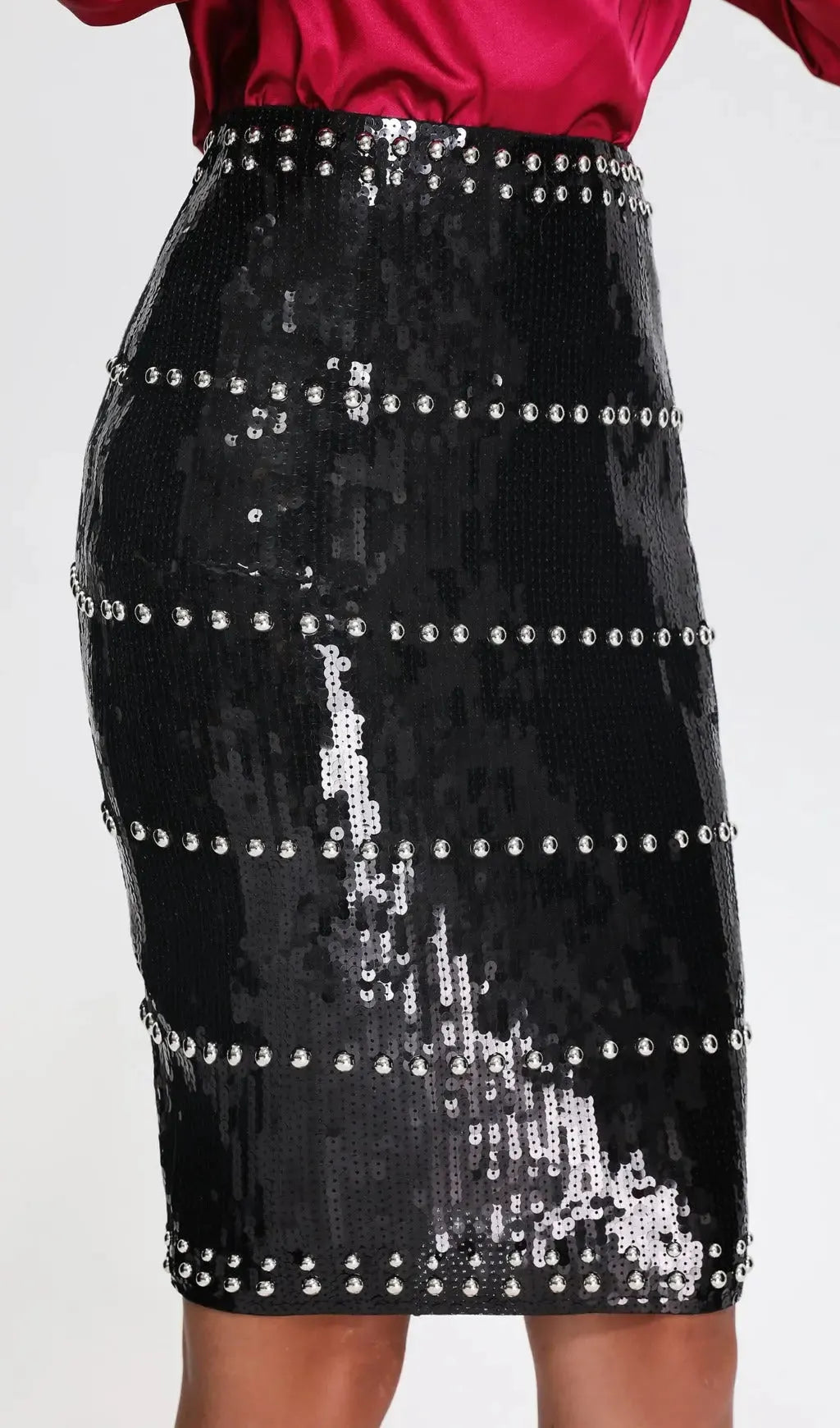 Black Sequin Pearl Skirt Flowering Girl