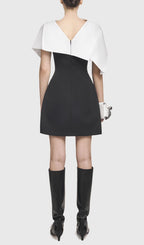 Gainell Irregular Shoulder Mini Dress Flowering Girl