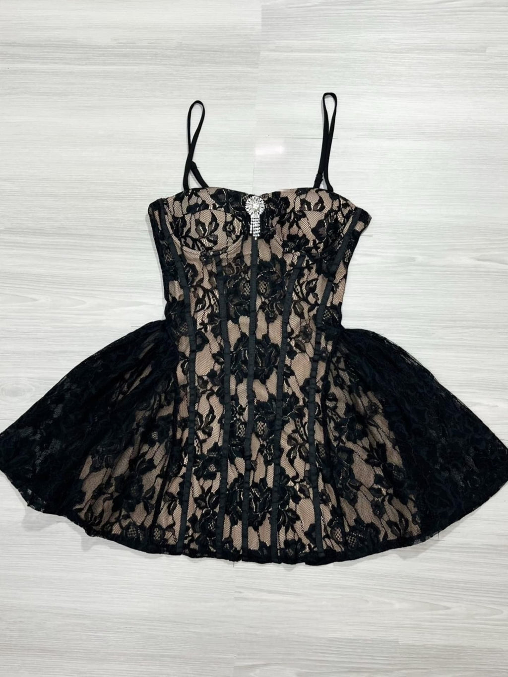 Camilla Corset Lace Mini Dress Flowering Girl